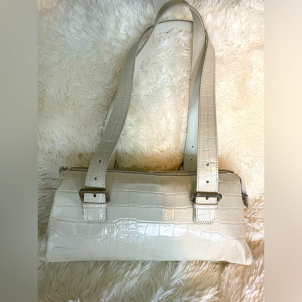 Franco Sarto white leather shoulder bag